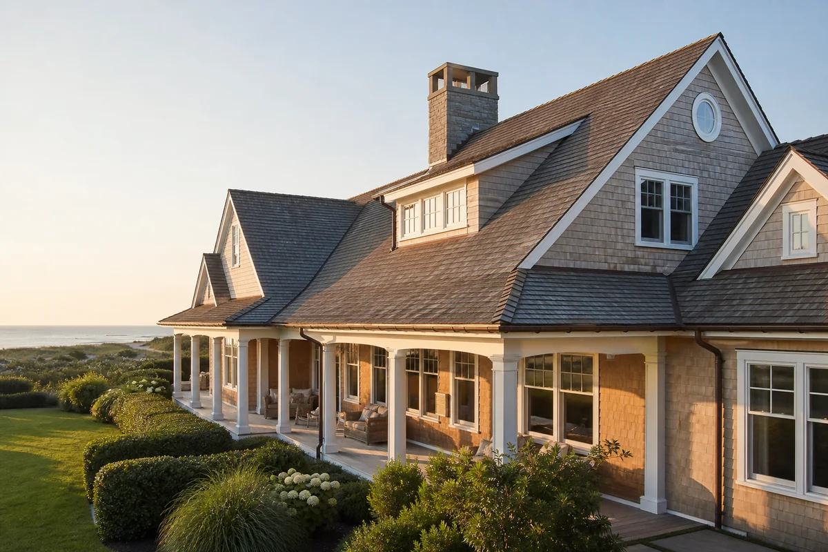 Completed roofing project in Sagaponack, NY