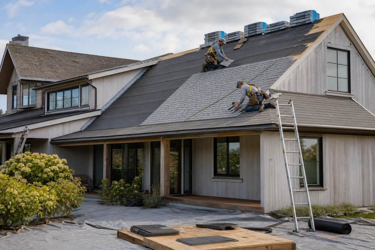 Professional roofing process in Sagaponack, NY