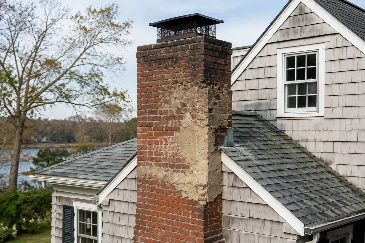 Double A Roofing & Chimney Professionals Installed chimney in centerport