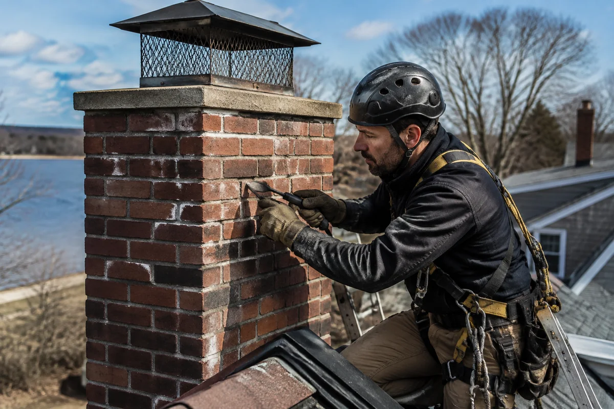 Chimney repairing contractor in Centerport